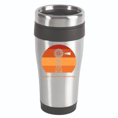 Mary Chapin Carpenter Windmill Retro Vintage Sunset 16oz Travel Tumbler