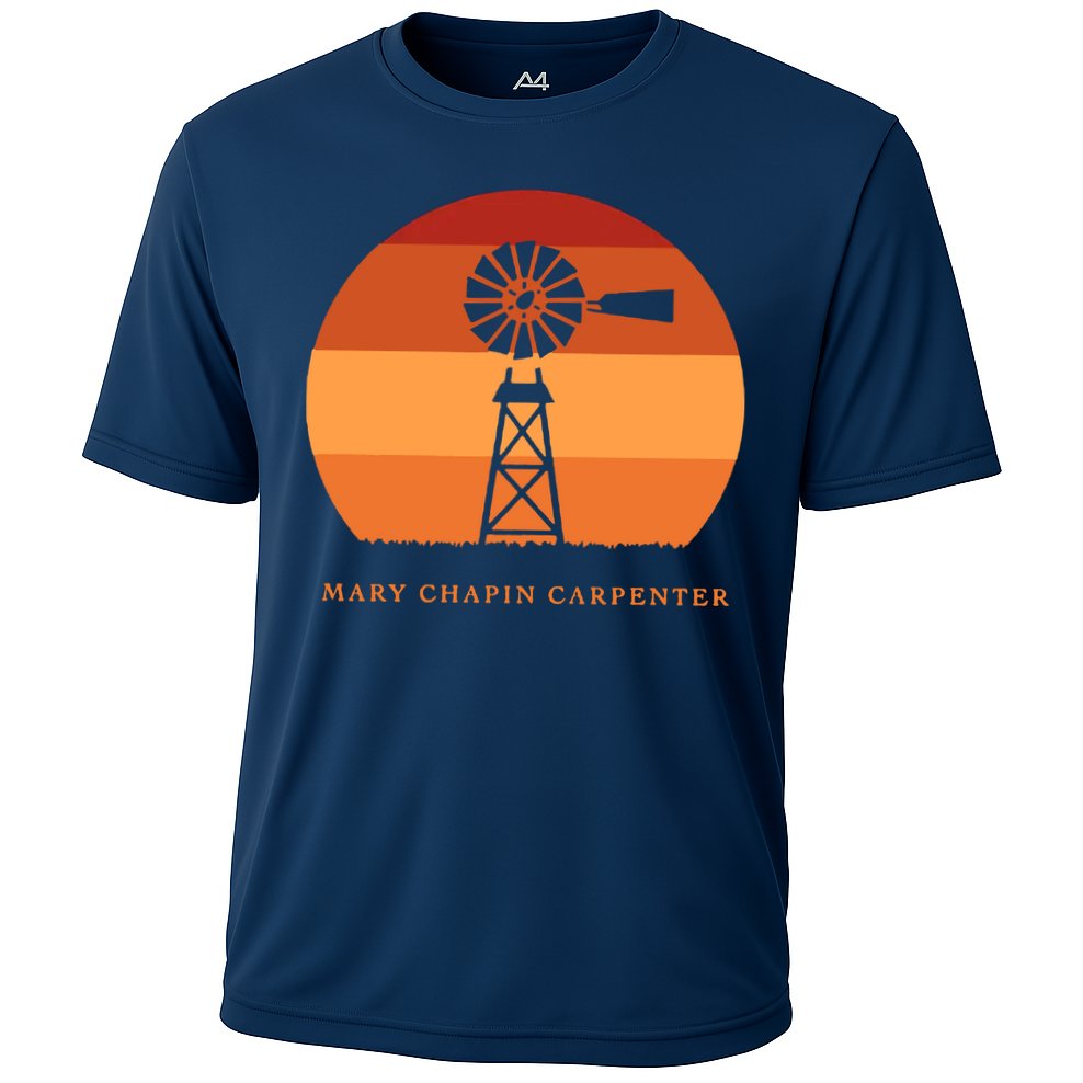 Mary Chapin Carpenter Windmill Retro Vintage Sunset Cooling Performance Crew T-Shirt