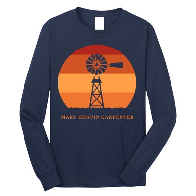 Mary Chapin Carpenter Windmill Retro Vintage Sunset Long Sleeve Shirt