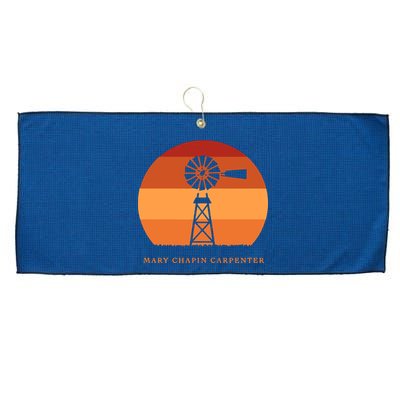 Mary Chapin Carpenter Windmill Retro Vintage Sunset Large Microfiber Waffle Golf Towel