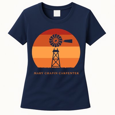 Mary Chapin Carpenter Windmill Retro Vintage Sunset Womens T-Shirt