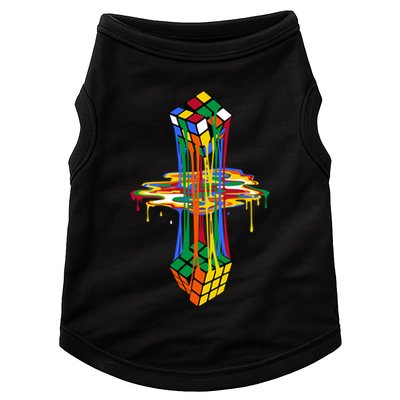 Melting Cube Colorful Awesome Graphic Funny Retro Gift Doggie Tank