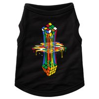 Melting Cube Colorful Awesome Graphic Funny Retro Gift Doggie Tank