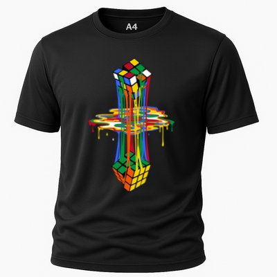Melting Cube Colorful Awesome Graphic Funny Retro Gift Performance Shirt