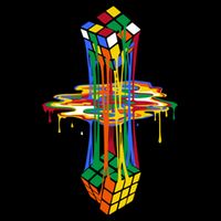 Melting Cube Colorful Awesome Graphic Funny Retro Gift Backpack