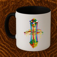 Melting Cube Colorful Awesome Graphic Funny Retro Gift Mug