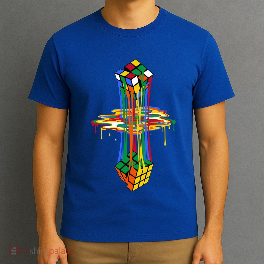 Melting Cube Colorful Awesome Graphic Funny Retro Gift T-Shirt