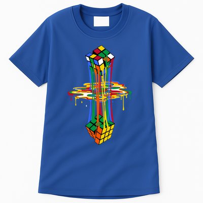 Melting Cube Colorful Awesome Graphic Funny Retro Gift Tall T-Shirt