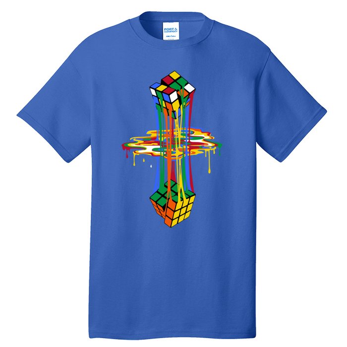 Melting Cube Colorful Awesome Graphic Funny Retro Gift Tall T-Shirt