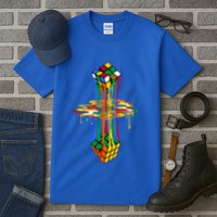 Melting Cube Colorful Awesome Graphic Funny Retro Gift Tall T-Shirt