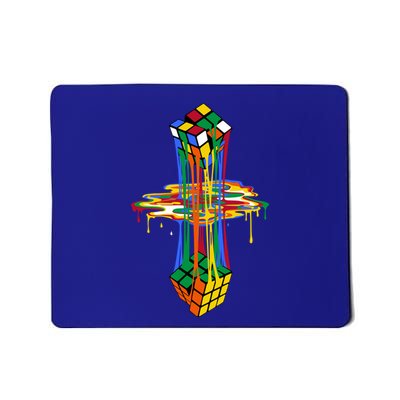 Melting Cube Colorful Awesome Graphic Funny Retro Gift Mousepad