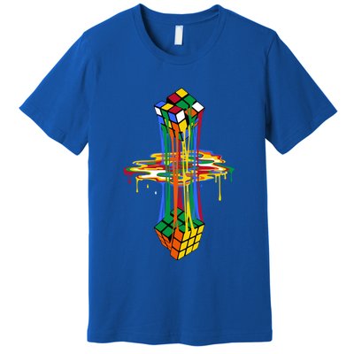 Melting Cube Colorful Awesome Graphic Funny Retro Gift Premium T-Shirt