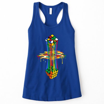 Melting Cube Colorful Awesome Graphic Funny Retro Gift Womens Tank Top
