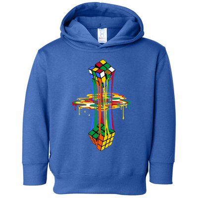 Melting Cube Colorful Awesome Graphic Funny Retro Gift Toddler Hoodie