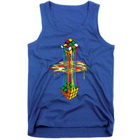 Melting Cube Colorful Awesome Graphic Funny Retro Gift Tank Top