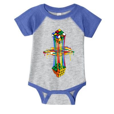 Melting Cube Colorful Awesome Graphic Funny Retro Gift Infant Baby Jersey Bodysuit