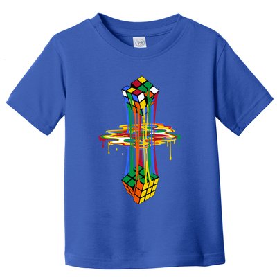 Melting Cube Colorful Awesome Graphic Funny Retro Gift Toddler T-Shirt