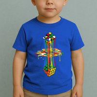 Melting Cube Colorful Awesome Graphic Funny Retro Gift Toddler T-Shirt