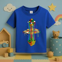 Melting Cube Colorful Awesome Graphic Funny Retro Gift Toddler T-Shirt