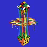 Melting Cube Colorful Awesome Graphic Funny Retro Gift Toddler T-Shirt