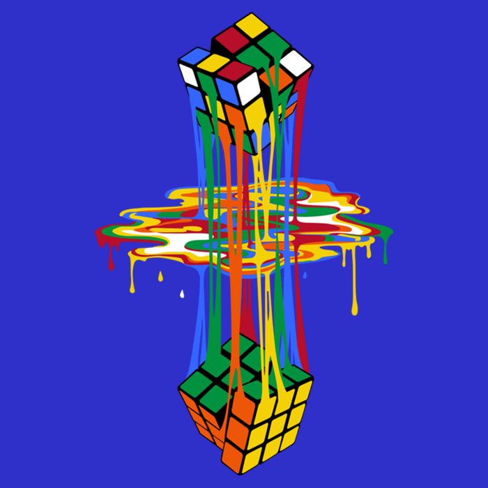 Melting Cube Colorful Awesome Graphic Funny Retro Gift Toddler T-Shirt