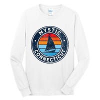 Mystic Connecticut Ct Vintage Sailboat Tall Long Sleeve T-Shirt