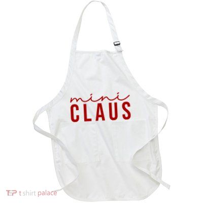 Mini Claus Cute Christmas Full-Length Apron With Pockets
