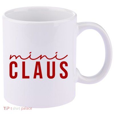 Mini Claus Cute Christmas 11oz C Handle Ceramic Mug