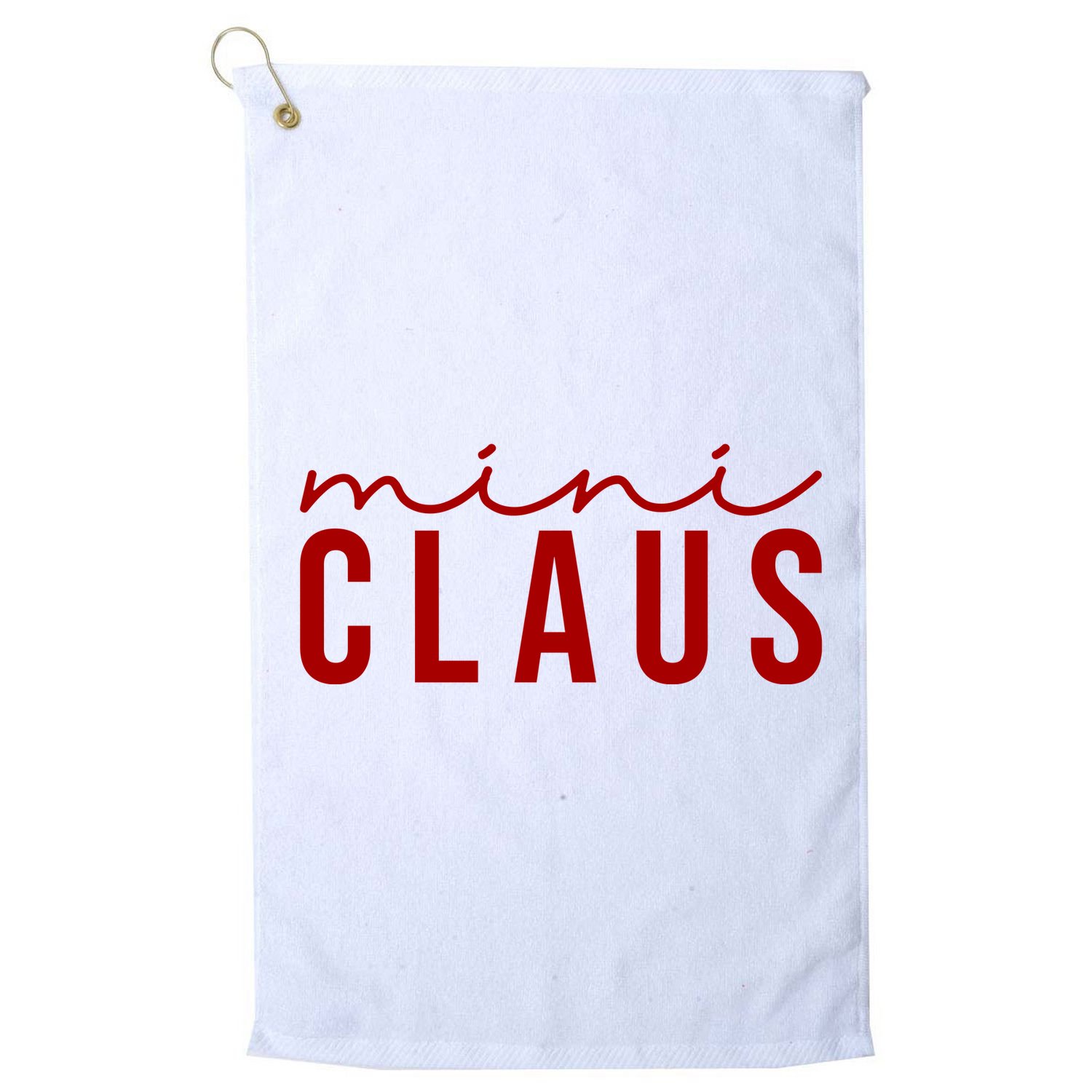 Mini Claus Cute Christmas Golf Towel