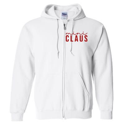 Mini Claus Cute Christmas Full Zip Hoodie