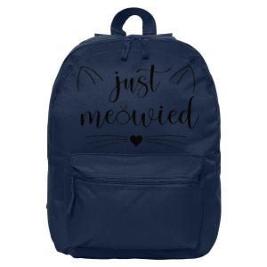 Married Couple Cat Just Meowied Funny Cat Lover Couple 16 in Basic Backpack