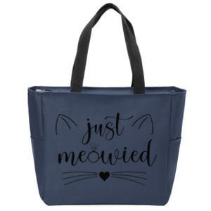 Married Couple Cat Just Meowied Funny Cat Lover Couple Zip Tote Bag