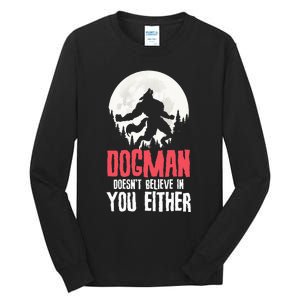 Michigan Cryptids Cryptozoology Monsters Michigan Dogman Tall Long Sleeve T-Shirt