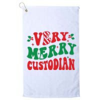 Merry Custodian Christmas Platinum Collection Golf Towel