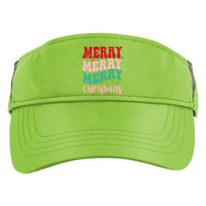 Merry Christmas Cute Holiday Groovy Adult Drive Performance Visor