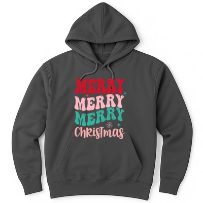 Merry Christmas Cute Holiday Groovy Hoodie