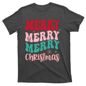 Merry Christmas Cute Holiday Groovy T-Shirt