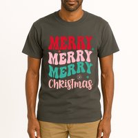 Merry Christmas Cute Holiday Groovy Tall T-Shirt