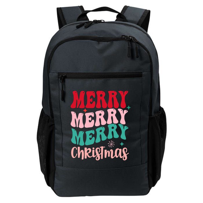 Merry Christmas Cute Holiday Groovy Backpack