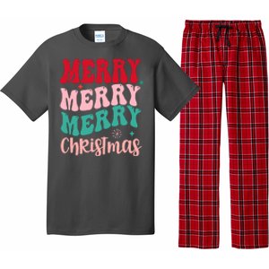 Merry Christmas Cute Holiday Groovy Pajama Set