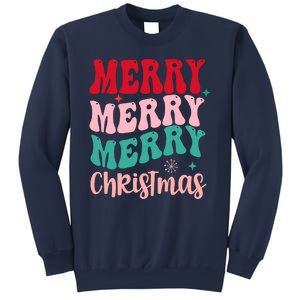 Merry Christmas Cute Holiday Groovy Sweatshirt