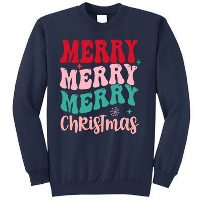 Merry Christmas Cute Holiday Groovy Sweatshirt