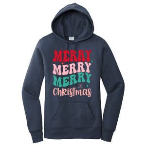 Merry Christmas Cute Holiday Groovy Women's Pullover Hoodie