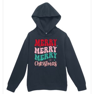 Merry Christmas Cute Holiday Groovy Urban Pullover Hoodie