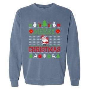 Merry Christmas Cute Santa Ugly Gift Garment-Dyed Sweatshirt