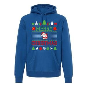 Merry Christmas Cute Santa Ugly Gift Premium Hoodie