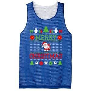 Merry Christmas Cute Santa Ugly Gift Mesh Reversible Basketball Jersey Tank