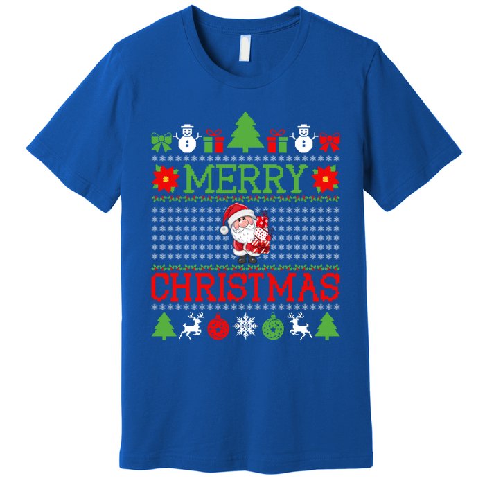 Merry Christmas Cute Santa Ugly Gift Premium T-Shirt