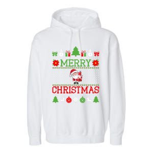 Merry Christmas Cute Santa Ugly Gift Garment-Dyed Fleece Hoodie