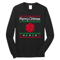 Merry Critmas Christmas D20 Rpg Board Game Role Play Long Sleeve Shirt